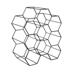 Weinregal Für 9 Flaschen L 36 X H 30cm CUBICLE In Schwarz -Dekor Haus Geschäft butlers weinregal fur 9 flaschen l 36 x h 30cm cubicle in schwarz 5