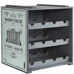 Weinregal VINOTHEK In Hellgrau -Dekor Haus Geschäft butlers weinregal vinothek in hellgrau 2